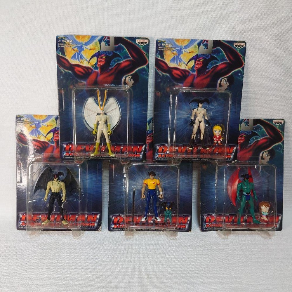Devilman Action Figure Collection Set 5 Complete Japanese 1990s Banpresto