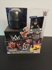 WWE Knuckle Crunchers includes the Rock Playset🔥Sealed New in damaged package