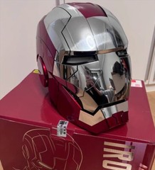 2024 Iron Man MK5 1:1 Helmet Wearable Voice-control Cosplay Mask Silver AUTOKING
