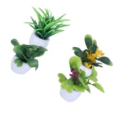 4 Pcs Mini Simulation Pot Plants Set Artificial Potted Plants Set with