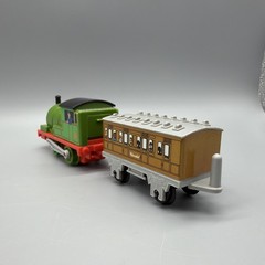 Britt Allcroft Thomas Train PERCY 4″ Engine & Clarabel Car Plastic Vintage 1992