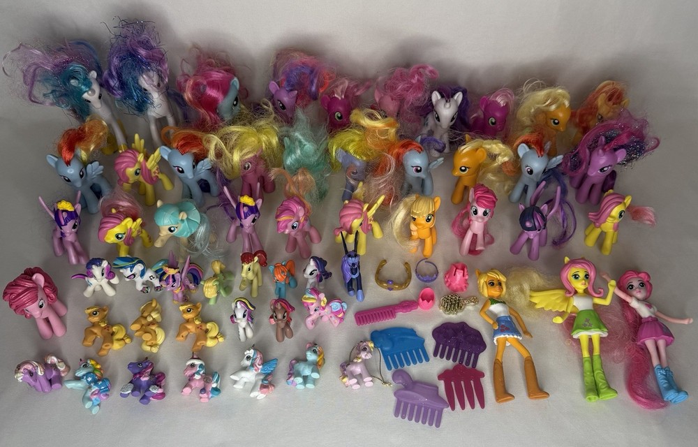 60+ Huge Lot My Little Pony Collection 2000’s Hasbro Mixed (Various Sizes/Years)