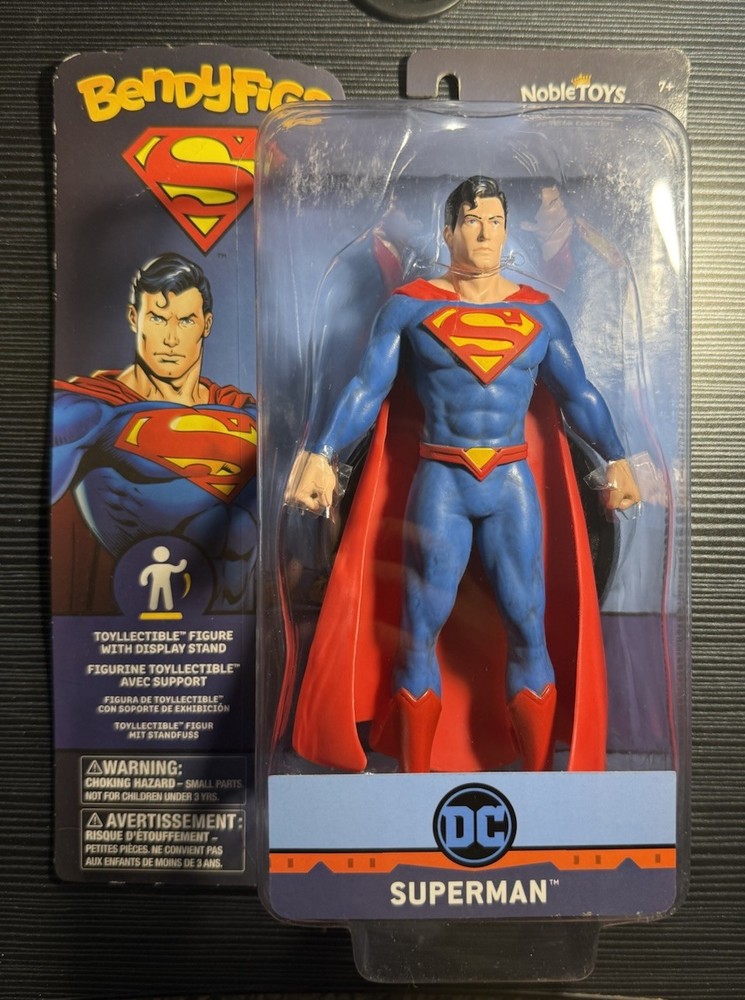 BendyFigs DC SUPERMAN 7″ Toyllectible Figure with Display Stand! #NN4403