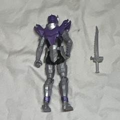 Action Figure Purple Gray Black, Sword Accessory Included Purple & Gray Figure