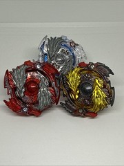 Takara Tomy Lost Longinus Lot of 3 (Red, Gold, Normal Ver) Beyblade Burst