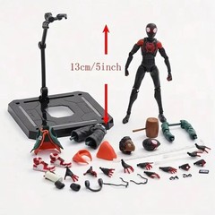 Spider-Man Action Figure Miles Morales In to The Spider Verse Toy Gift With Box.