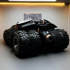 1:18 Alloy Batmobile Model Car 26cm with Lights Sound Fog Spray Collectible Toy