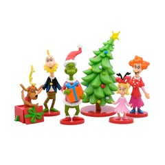 Grinch Figures Christmas Who Family Figurine Set 6pc Dr Seuss