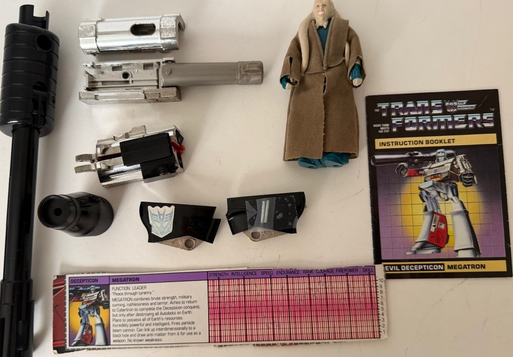 Transformers G1 MEGATRON instruction booklet barrel for buyer ghen57