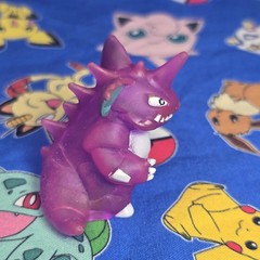 Pokemon Nidoking Clear Figure Finger Puppet 1996 Nintendo Bandai PVC Japan USA