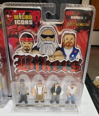 Set Of 3 Micro Icons Bikers Series 1 .All have magnetic feet 2000-2009 Original