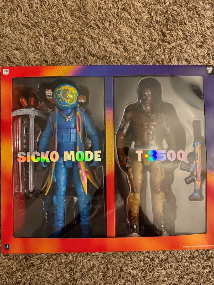 Cactus Jack 2020 Fortnite 12″ Action Figure Duo Set Travis Scott Factory Sealed!