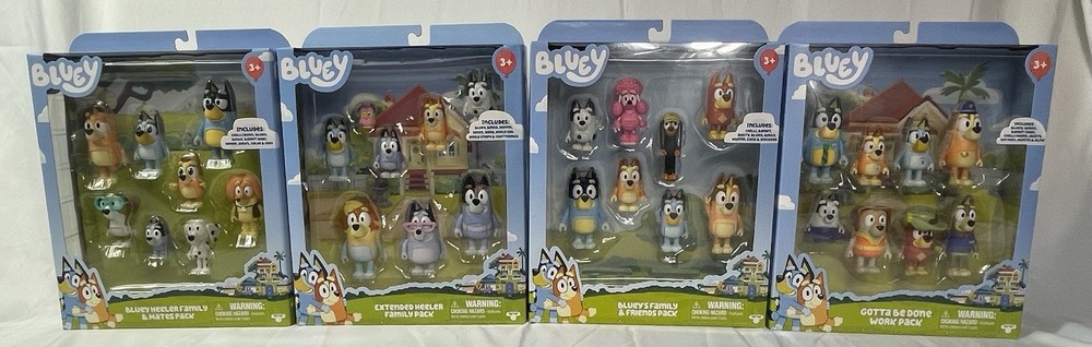 BLUEY Family & Friends Lot of (4) 8 Packs Totaling 32 Figures New In Boxes