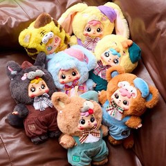 9″ Large Blind Box Plush Doll Keychain US STOCK Animal Figure Overalls Toy Gift