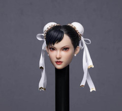 1/6 Chun Fighter Female Head Sculpt Movable Eyes For 12″ PHICEN Hot Toys Figure