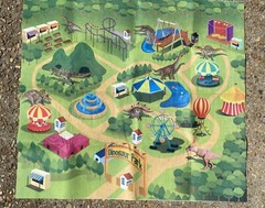 Dinosaur Park Play Mat Children’s Felt Pretend Play 70cmx80cm EUC