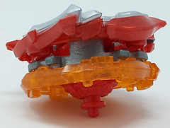 Beyblade B-105 Achilles Burst Auth. w/ QR Code Tomy Hasbro red silver gold