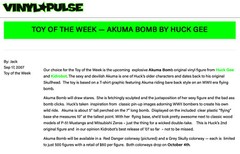 Huck Gee Kidrobot AKUMA BOMB AKUMABOMB Grey Skully version Edition of 500 2007