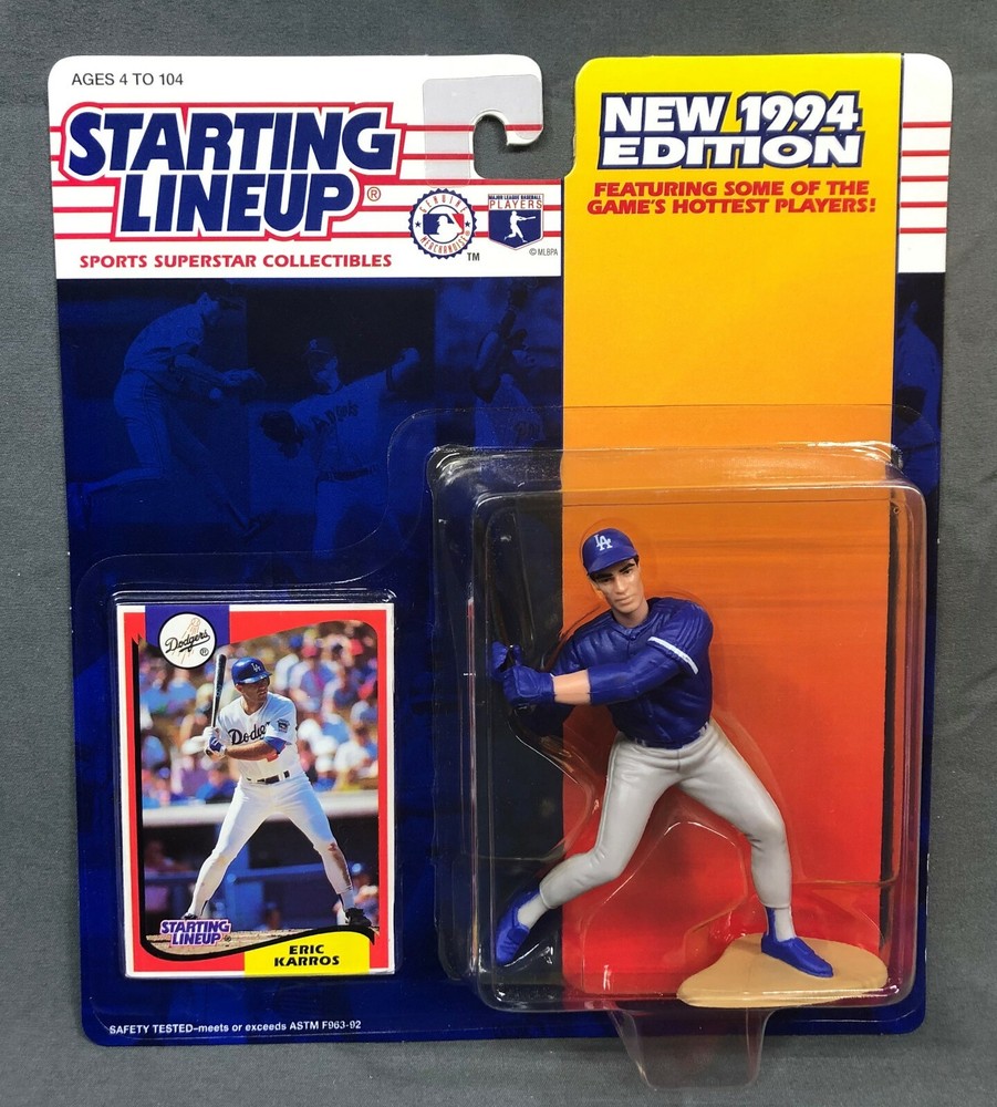 ERIC KARROS ⚾️ Los Angeles Dodgers 1994 Starting Lineup SLU Figure & Card NIP
