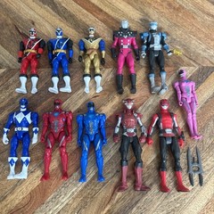 Power Rangers Super Ninja Steel 5-inches tall Action Figure Blue and Red Lot 11