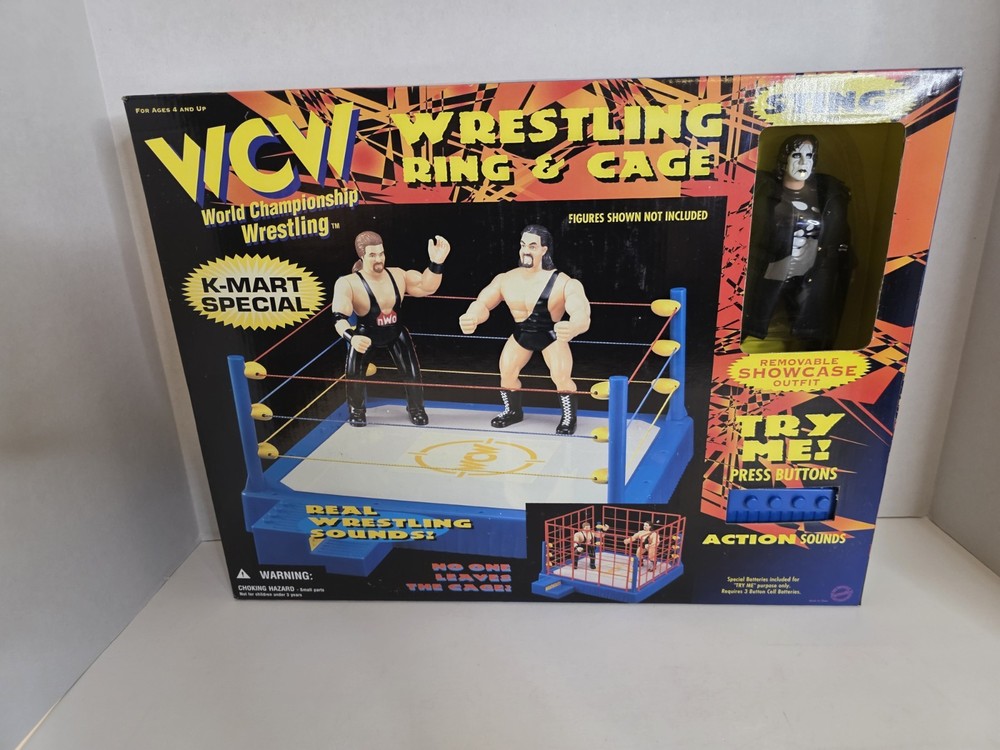 KMART EXCLUSIVE ORIGINAL SAN FRANCISCO TOYMAKERS WCW WRESTLING RING WITH STING