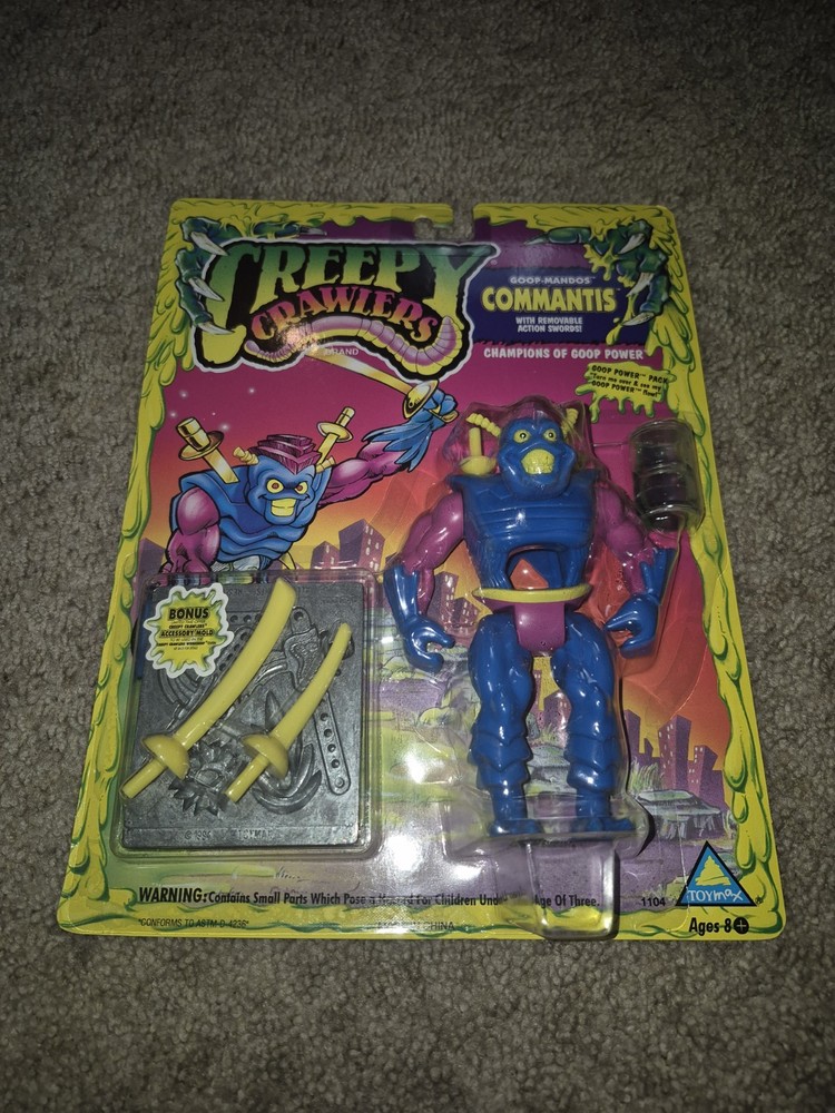 Vintage 1994 TOYMAX CREEPY CRAWLERS COMMANTIS Action Figure NISP!