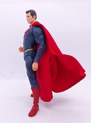 SU-C-MF-JST-SUP: Custom Red Wired Cape for Mcfarlane Justice League Superman