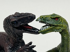 Lot of 8 Mixed Toy Plastic Rubber Dinosaurs. Tallest Around 4”.