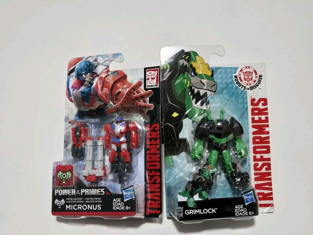 Transformers Robots in Disguise Grimlock + Micronus Action Figures 2014-2017 NEW