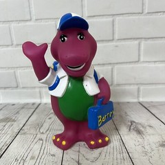 Vintage 1992 Lyons Group Barney Purple Dinosaur Coin Piggy Bank Back to School