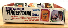 VINTAGE REMCO 1969 BETTY BALLERINA FINGER DING DOLL ACTION FIGURE ORIGINAL BOX
