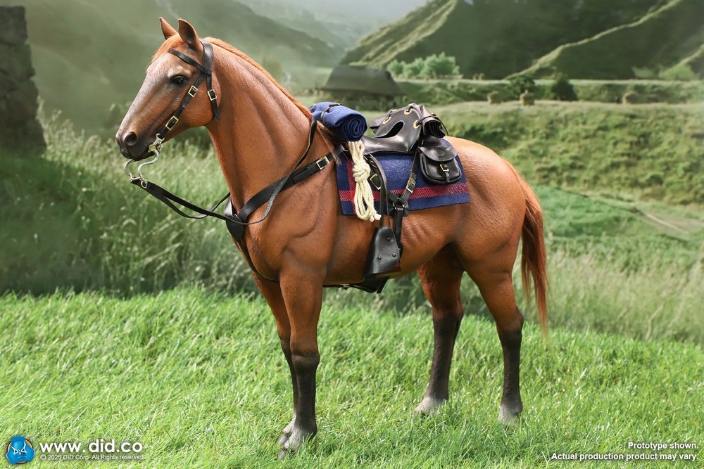 DID 1/6 Scale Brown-Red War Horse (Standing) for 12″ Figures E60082