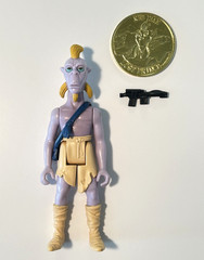 Vintage Kenner 1985 Star Wars Droids KEZ-IBAN figure Complete w/ gold Coin