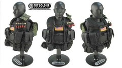 1:6 scale Toy Soldier Delta Force Black PT Body Armor for 12″ Figures