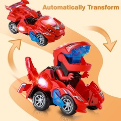 Battery-Powered Dinosaur Car with Flashing Lights & Sounds – Ideal Gift for Kids
