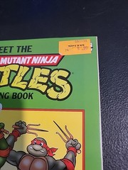 Vintage 1990 Meet The TEENAGE MUTANT NINJA TURTLES Coloring Book With Poster