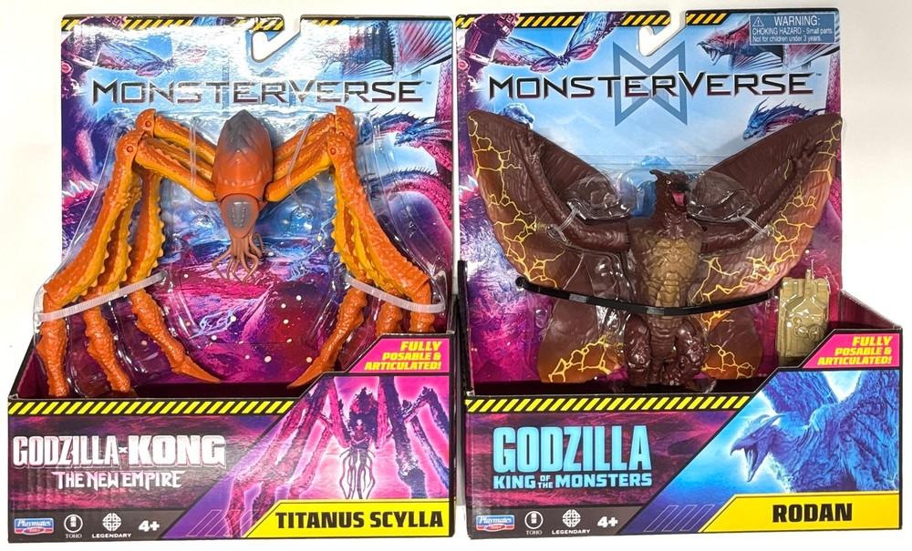 Lot of 2: 2025 Godzilla x Kong The New Empire RODAN 6″ + Titanus Scylla Figure