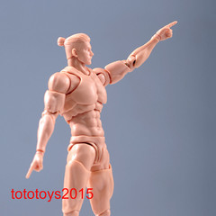 Romankey 1/12 Yellow Super Flexible Man Body 6”Joint Action Figure model Doll