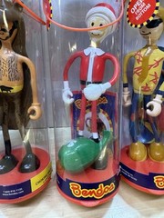 Bendos Lot of 5 Action Figures with a Twist Flashy Santa Big Brain Stinkbug