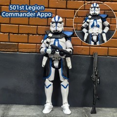3.75 Inch Clone Trooper 1/18 501st 104th Wolffepack 212th Cody Action