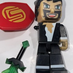 K50 Tube Heroes Action Figures Lot of 2 & Accessories Jazwares 2015 Sword Shield