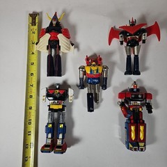 Vintage 1970s Shogun Warriors Lot 5 Diecast Robots Popy Chogokin Japan