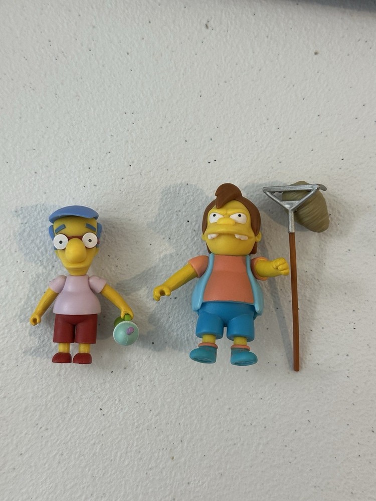 The Simpsons Millhouse and Nelson 2.5″ Action Figure Lot Jakks Pacific