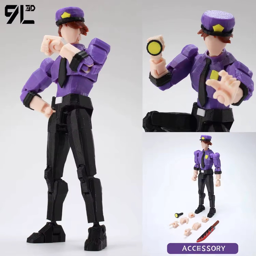 William Afton Figure Purple Guy Five Nights at Freddy’s Model