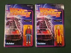 Back To The Future 2 Marty Mcfly + Doc Brown, Super7 ReAction 3.75″ Figures BTTF