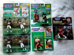 5 NFL Starting Lineup Football Action Figures Montana Heisman Barry Sanders