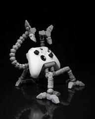 Articulated Robot Controller Holder Stand – 3D Printed Futuristic Gaming