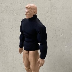 SU-CP-BK: Black Long Sleeve compression shirt for 6″~7″ Muscular Body