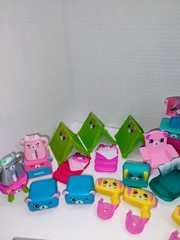 Shopkins 90 Piece Lot Mini Brands & 37 Piece Furniture Moose Enterprise