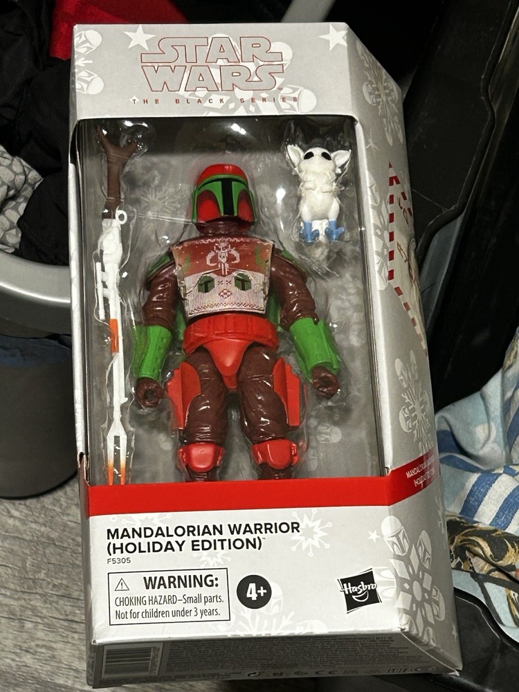 New Star Wars Black Series Mandalorian Warrior Holiday Edition 6″ Action Figure